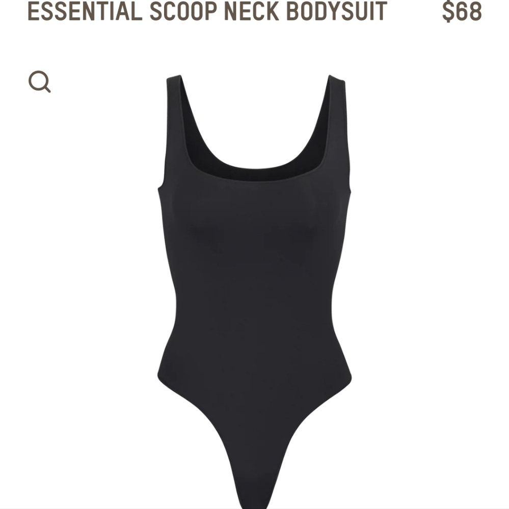 SKIMS Essential Scoop Neck Bodysuit - Size 2x/3x Shade Onyx